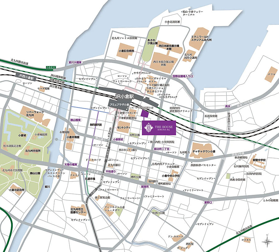 THE HOUSE 小倉駅：案内図