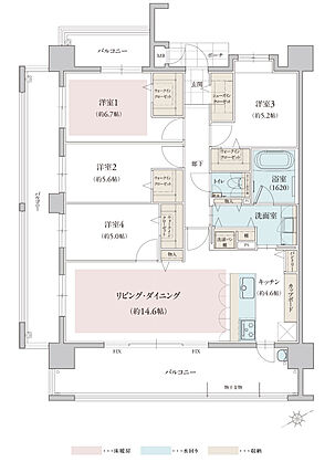 フリーディア和白レジデンス 間取り A【select1】