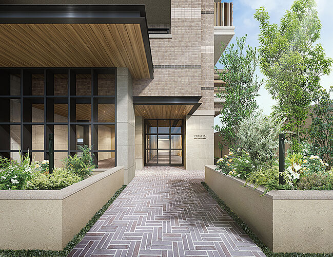 フリーディア大濠公園レジデンス アプローチ完成予想CG