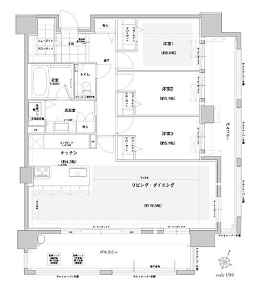 フリーディア大濠公園プレミアム 間取り B【SELECT5】