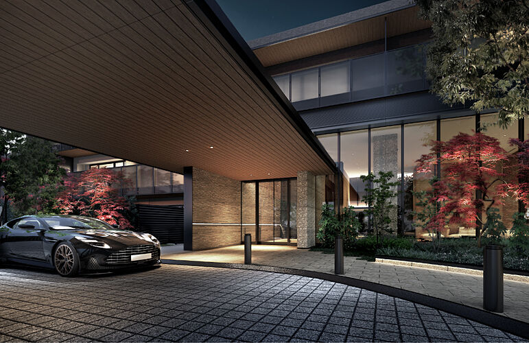 ヴィークハウス深沢 車寄せ完成予想CG