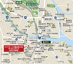 クレアホームズ徳島県庁西 ザ・プレジデンス 現地案内図