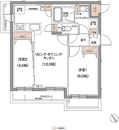 ココチプロジェクト 間取り F