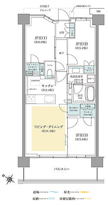 ジオ板橋浮間舟渡 間取り 【先着順】G4