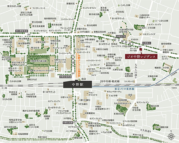 ジオ中野レジデンス 現地案内図