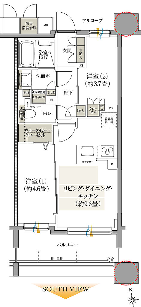 クレアホームズ フラン仙台 MID ARENA 間取り 【先着順】H