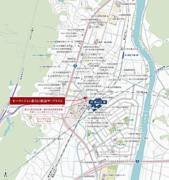 オーヴィジョン新山口駅前ザ・プライム 現地案内図