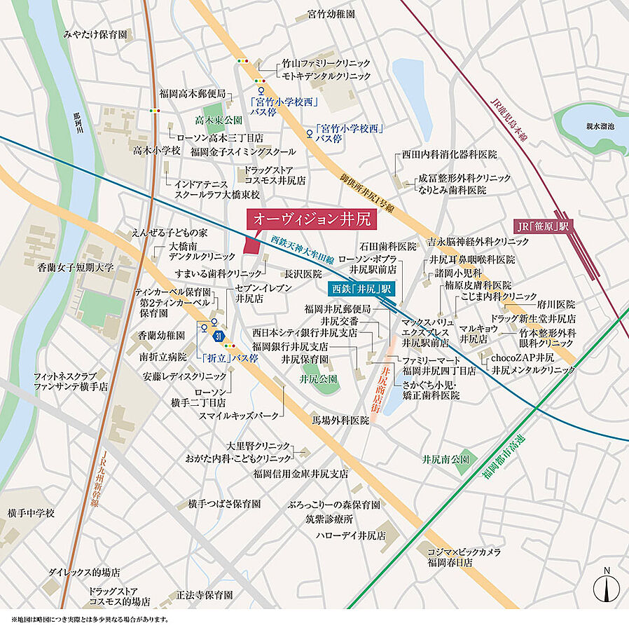 オーヴィジョン井尻：案内図