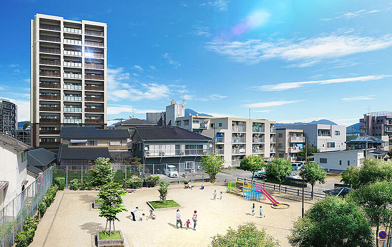 オーヴィジョン朝倉街道駅前 外観完成予想図