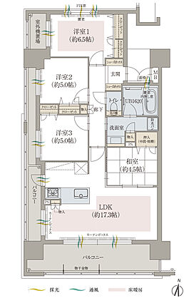 オーヴィジョン佐賀駅ザ・プライム 間取り A
