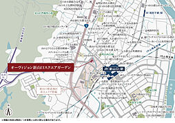 オーヴィジョン新山口スクエアガーデン 現地案内図