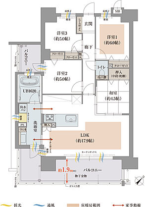 オーヴィジョン新山口スクエアガーデン 間取り A