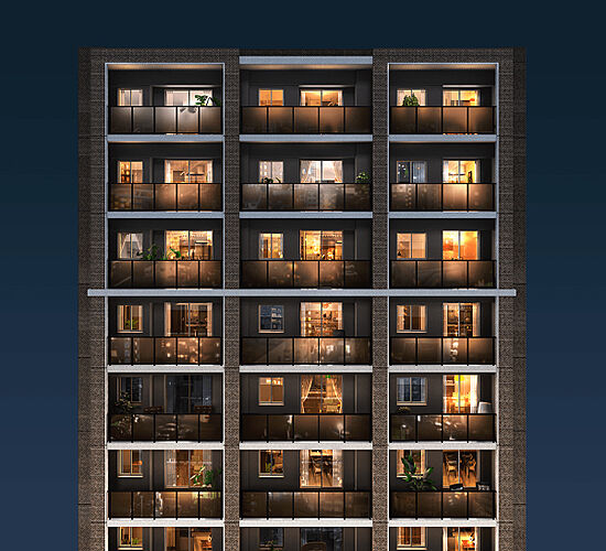 オーヴィジョン鴨池 外観完成予想図