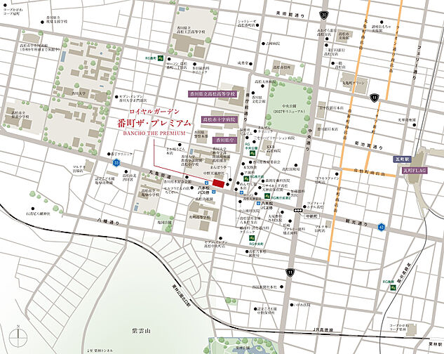ロイヤルガーデン番町ザ・プレミアム 現地案内図