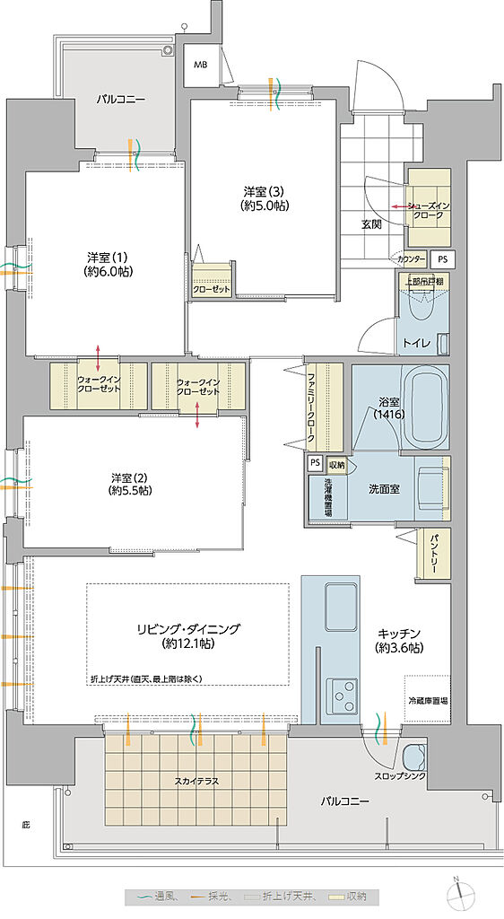ロイヤルガーデン老松町弐番館 間取り 74-A