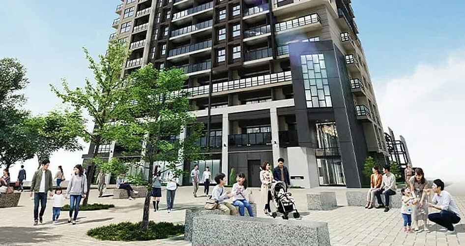 クレアホームズ松山駅 J.CRESTタワー 外観完成予想図