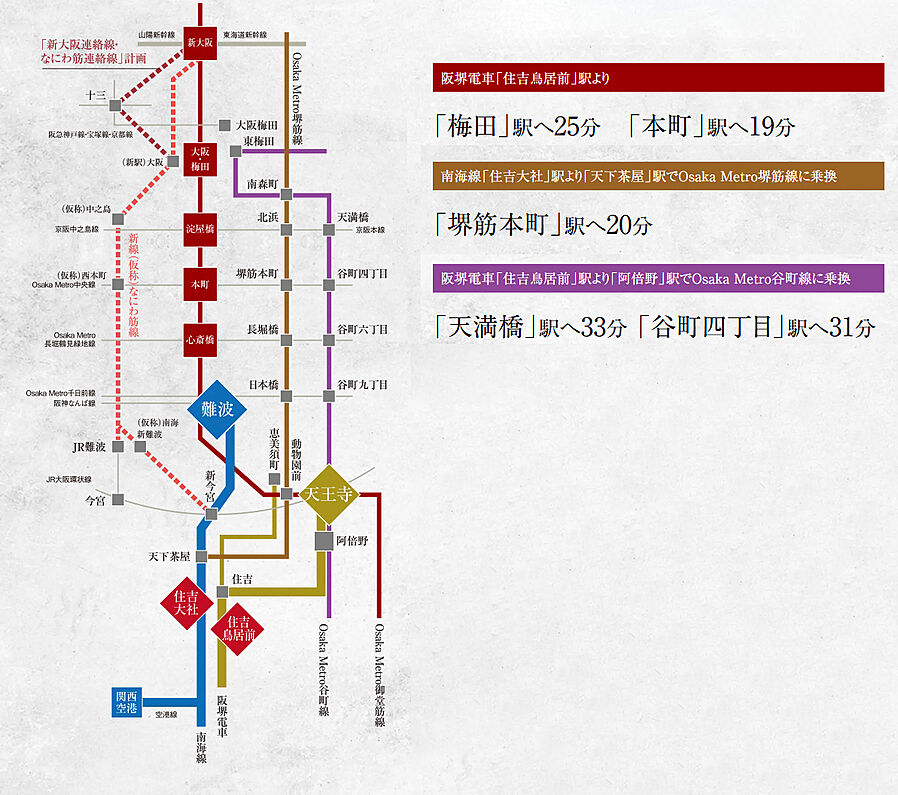 エスリード住吉大社駅レジデンス：交通図