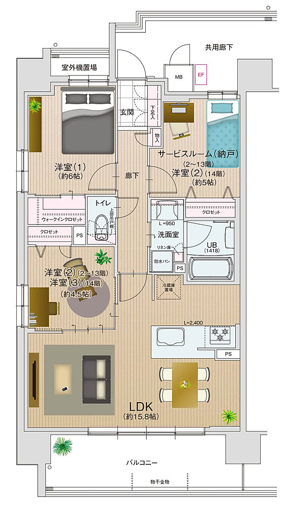 エスリード住吉大社駅レジデンス 間取り A