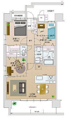 エスリード住吉大社駅レジデンス 間取り A