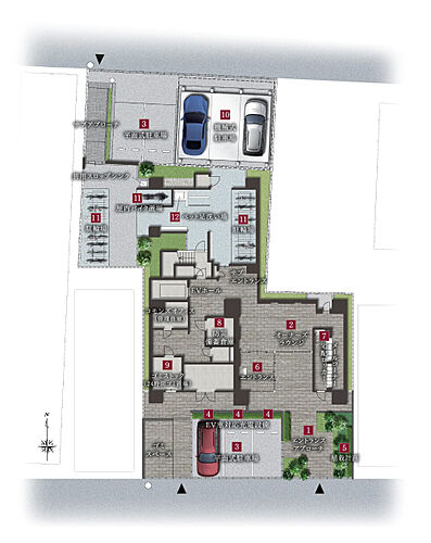 ローレルアイ名古屋大須 敷地配置イメージイラスト