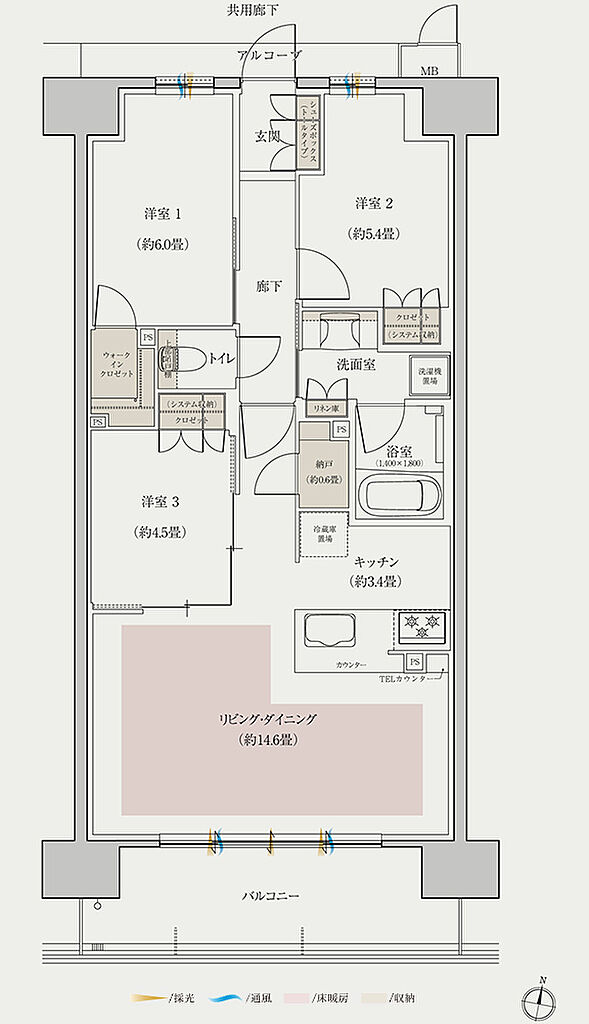 ローレルコート赤池 間取り I