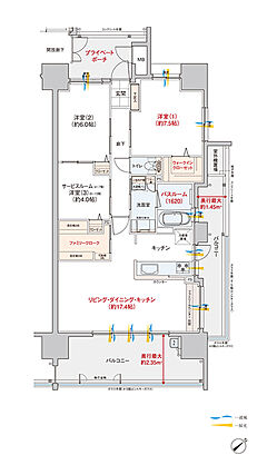 ヴェルディ・ザ・タワー呉 間取り E