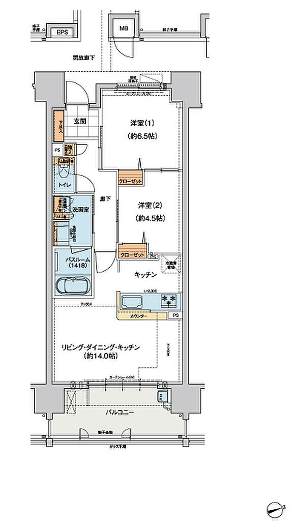 ヴェルディ・ステーションタワー天神川 間取り L