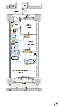 ヴェルディ・ステーションタワー天神川 間取り L