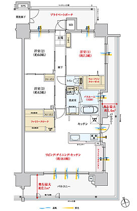 ヴェルディ・ステーションタワー天神川 間取り J