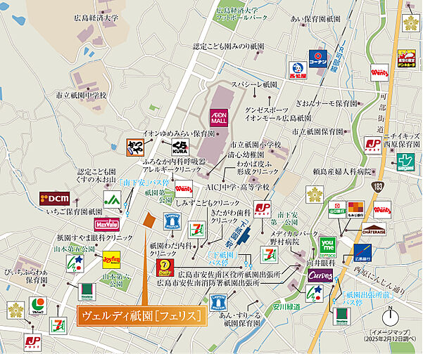 ヴェルディ祇園［フェリス］ 現地案内図