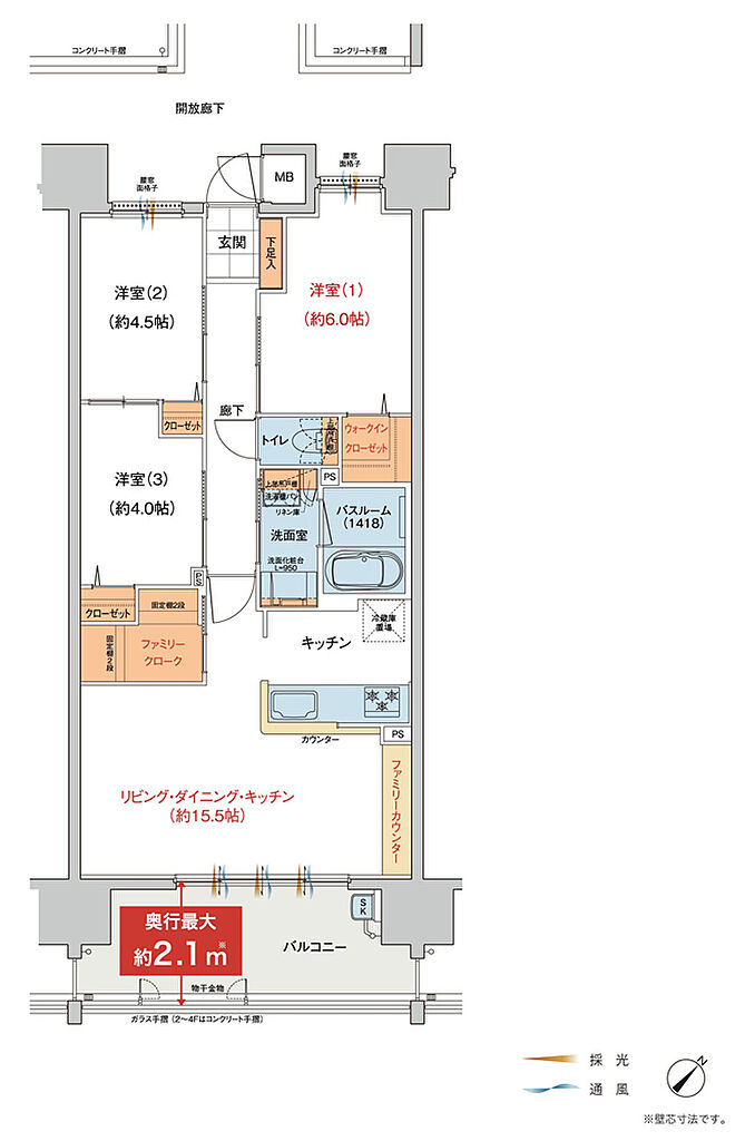 ヴェルディ・プロムナード［祇園］ 間取り E