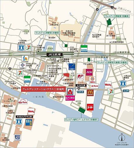 ヴェルディ・ステーションテラス三原城町 現地案内図