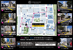 タワー・ザ・ファースト栄三丁目 現地案内図