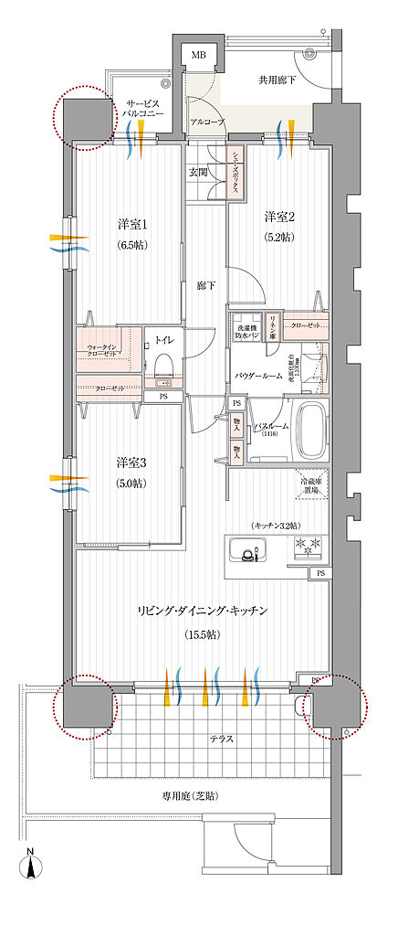 リフローレ名古屋岩塚EAST/WEST 間取り 【WEST】W-Ag
