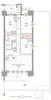 リフローレ名古屋岩塚EAST/WEST 間取り 【WEST】W-Dg