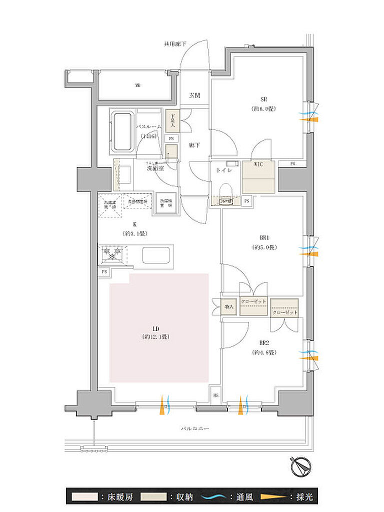 イノバス新横浜 間取り D1