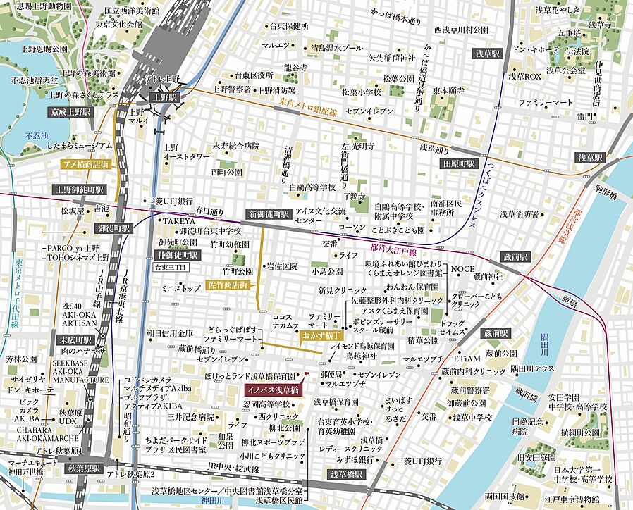イノバス浅草橋：案内図