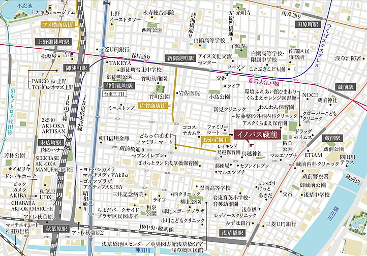 イノバス蔵前 現地案内図