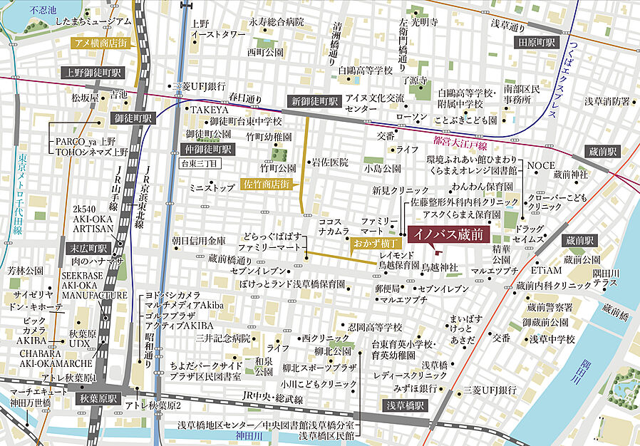 イノバス蔵前：案内図