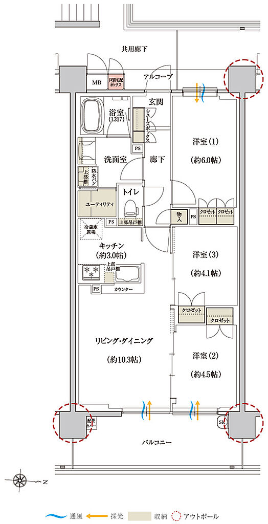 グランカサーレ京都西京極 間取り G