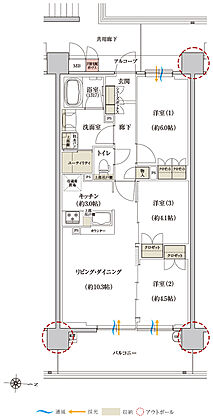 グランカサーレ京都西京極 間取り G
