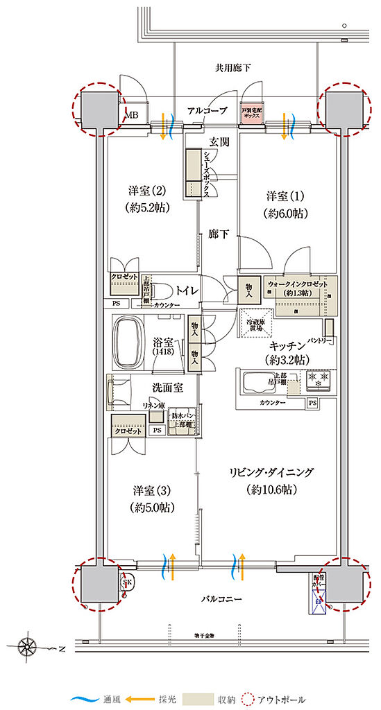 グランカサーレ京都西京極 間取り C