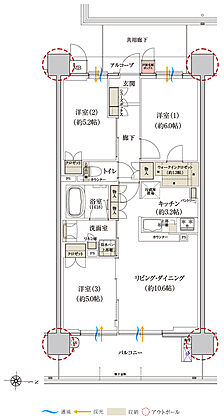 グランカサーレ京都西京極 間取り C