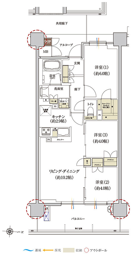 グランカサーレ京都西京極 間取り B