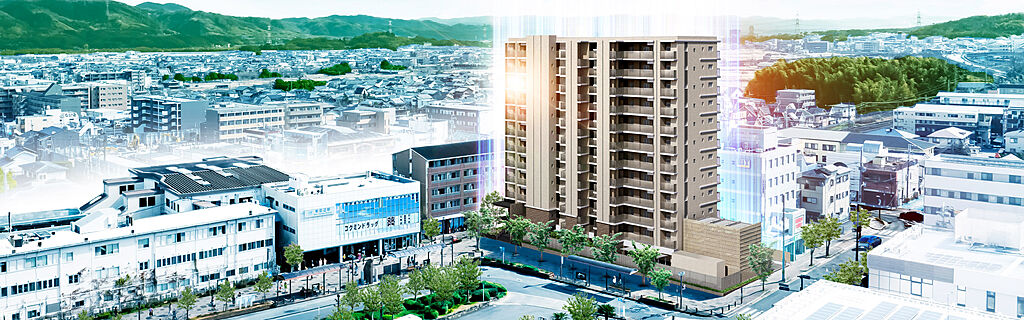 サンメゾン新田辺駅前 外観完成予想図