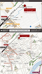 サンメゾン吹田 モデルルーム案内図