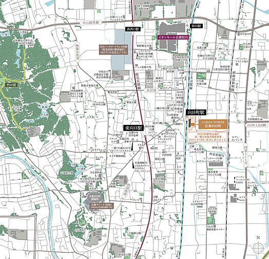 J.GRAN TOWER 京都向日町 現地案内図