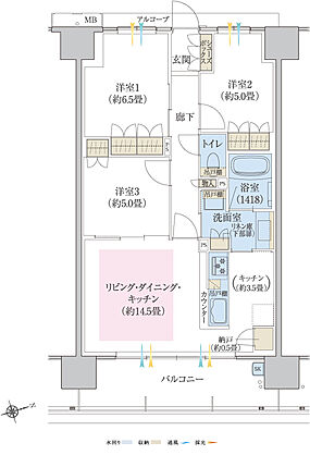 ヴェリテ東岸和田駅前 間取り G【棟内モデルルームタイプ】