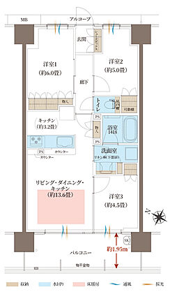 ヴェリテ神戸ポートアイランド 間取り 【第一期】B1