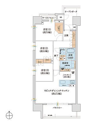 サンメゾン豊川稲荷サウス 間取り A